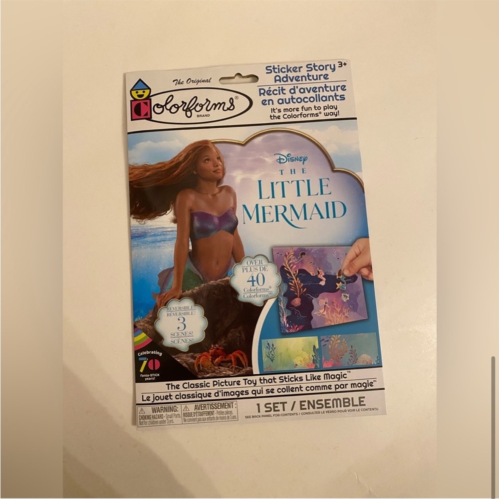 Disney NWT The Little Mermaid Colorforms Sticker Adventure Story Set Lavender OS